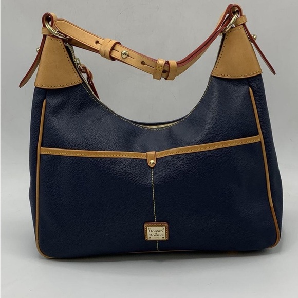 Dooney & Bourke Handbags - Dooney Bourke Navy Blue Pebble Grain Rebecca Hobo Bag